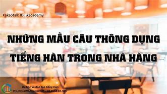 Những Câu Tiếng Hàn Trong Nhà Hàng