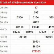 Xổ Số Hậu Giang Ngày 9 Tháng 11 Năm 2018